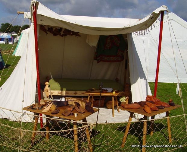 Anglo-Saxon set-up in a tent