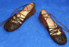 Iron-Age Shoe with Cut-out and Incised Zigzag Ornamentation Hand-stitched Footwear